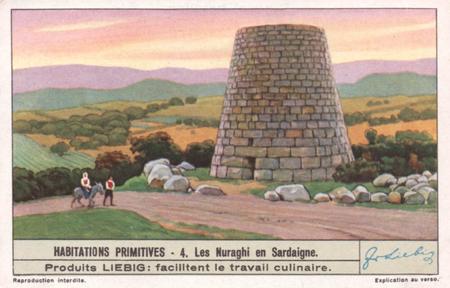 1940 Liebig Habitations Primitives (Ancient Dwellings) (French Text) (F1408, S1412) #4 Les Nuraghi en Sardaigne Front