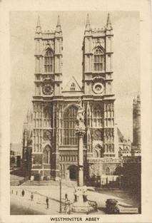 1936 Cooperative Wholesale Society (C.W.S) Beauty Spots of Britain #1 Westminster Abbey Front