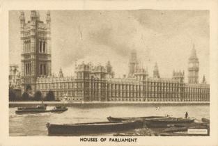 1936 Cooperative Wholesale Society (C.W.S) Beauty Spots of Britain #7 London - Houses of Parliament Front