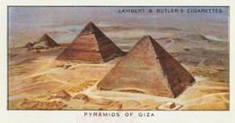 1936 Lambert & Butler Empire Air Routes #14 Pyramids of Giza, near Cairo Front