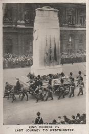 1936 R.J. Lea Famous Views #1 King George Vs last journey to Westminster Front