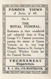 1936 R.J. Lea Famous Views #5 The royal funeral Back