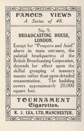 1936 R.J. Lea Famous Views #9 Broadcasting House, London Back