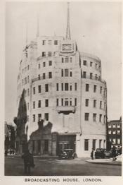 1936 R.J. Lea Famous Views #9 Broadcasting House, London Front