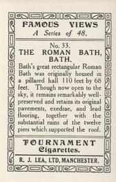1936 R.J. Lea Famous Views #33 The Roman Bath, Bath Back