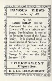1936 R.J. Lea Famous Views #38 Sandringham House Back