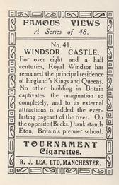 1936 R.J. Lea Famous Views #41 Windsor Castle Back