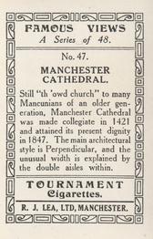 1936 R.J. Lea Famous Views #47 Manchester Cathedral Back