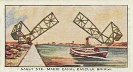 1937 C.W.S. Famous Bridges of the World #9 Sault Ste Marie Canal Bascule Bridge Front