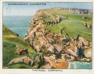 1938 Churchman's Holidays in Britian (Scene Only) #5 Tintagel, Cornwall Front