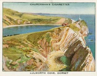 1938 Churchman's Holidays in Britian (Scene Only) #11 Lulworth Cove, Dorset Front