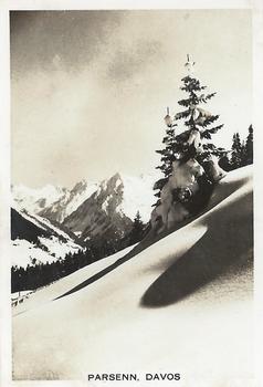 1937 Pattreiouex Senior Service Cigarettes Winter Scenes #32 Parsenn, Davos Front