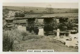 1938 Senior Service The Bridges of Britain #29 Post Bridge, Dartmoor Front