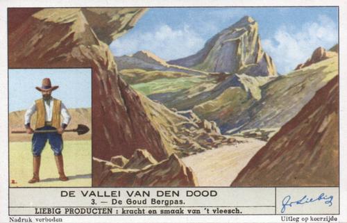 1940 Liebig De Vallei Van Den Dood (Death Valley) (Dutch Text) (F1421, S1424) #3 De Coud Bergpas Front
