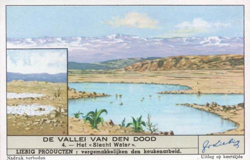 1940 Liebig De Vallei Van Den Dood (Death Valley) (Dutch Text) (F1421, S1424) #4 Het (Slecht Water) Front
