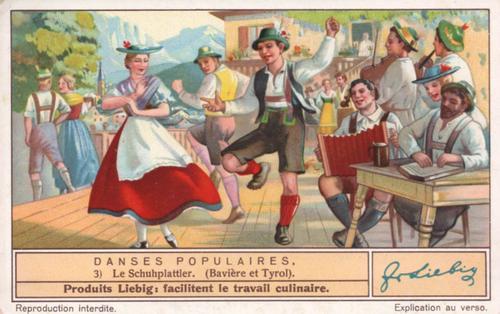 1936 Liebig Danses Populaires VII (Folk Dances VII) (French Text) (F1328, S1333) #3 Le Schuhplattler (Baviere et Tyrol) Front