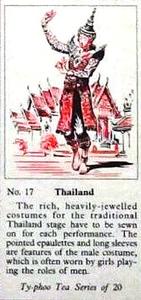 1955 Ty-phoo Tea Costumes of the World #17 Thailand Front