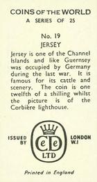 1956 Cede Coins of the World #19 Jersey Back