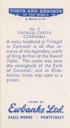 1960 Ewbanks Ports and Resorts of the World #3 Tintagel Castle, Cornwall Back