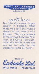1960 Ewbanks Ports and Resorts of the World #7 Norfolk Broads Back