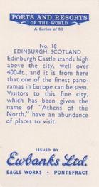 1960 Ewbanks Ports and Resorts of the World #18 Edinburgh, Scotland Back