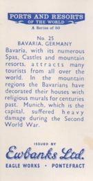 1960 Ewbanks Ports and Resorts of the World #25 Bavaria, Germany Back