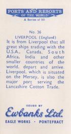 1960 Ewbanks Ports and Resorts of the World #36 Liverpool (England) Back