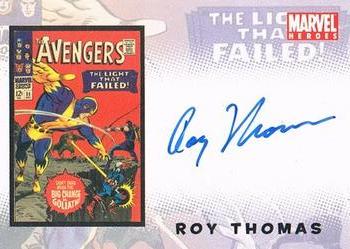 2006 Rittenhouse The Complete Avengers 1963-Present - Autographs #NNO Roy Thomas Front