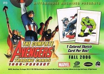 2006 Rittenhouse The Complete Avengers 1963-Present - Promos #P3 Thor Back
