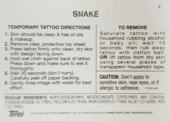2020 Topps Garbage Pail Kids 35th Anniversary - No Ragerts Tattoos #6 Snake Back