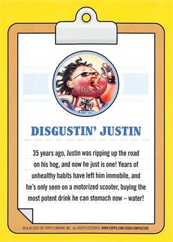 2020 Topps Garbage Pail Kids 35th Anniversary - Bruised Black #9a Disgustin' Justin Back