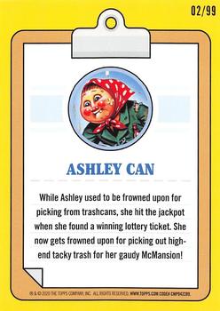 2020 Topps Garbage Pail Kids 35th Anniversary - Spit Blue #2a Ashley Can Back