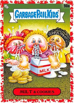2020 Topps Garbage Pail Kids 35th Anniversary - Bloody Red Nose #90a Milt & Cookies Front