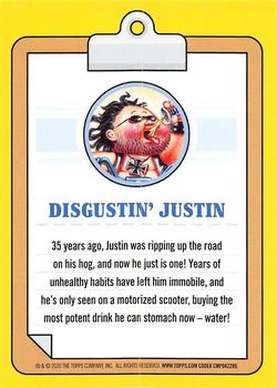 2020 Topps Garbage Pail Kids 35th Anniversary - Jelly Purple #9a Disgustin' Justin Back