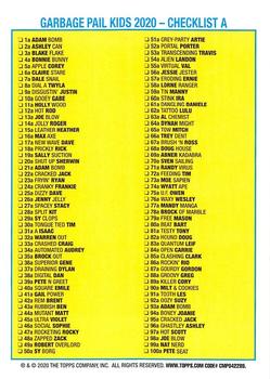 2020 Topps Garbage Pail Kids 35th Anniversary - Phlegm Yellow #39b Greetings from Earl Back