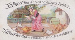 1924 Ty-phoo Tea Aesop's Fables #2 The Fat and the Lean Fowls Front