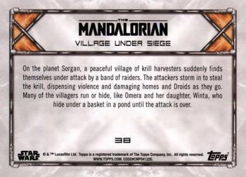 2020 Topps Star Wars: The Mandalorian Season 1 - Blue #38 Village Under Siege Back