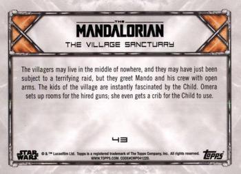 2020 Topps Star Wars: The Mandalorian Season 1 - Blue #43 The Village Sanctuary Back
