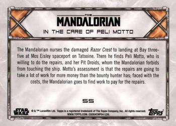 2020 Topps Star Wars: The Mandalorian Season 1 - Blue #55 In the Care of Peli Motto Back