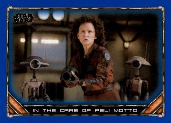 2020 Topps Star Wars: The Mandalorian Season 1 - Blue #55 In the Care of Peli Motto Front