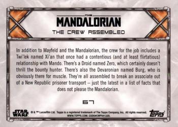 2020 Topps Star Wars: The Mandalorian Season 1 - Blue #67 The Crew Assembled Back