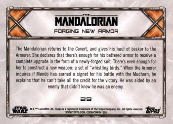 2020 Topps Star Wars: The Mandalorian Season 1 - Purple #29 Forging New Armor Back