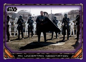 2020 Topps Star Wars: The Mandalorian Season 1 - Purple #92 An Uncertain Negotiation Front