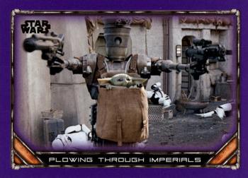 2020 Topps Star Wars: The Mandalorian Season 1 - Purple #93 Plowing Through Imperials Front