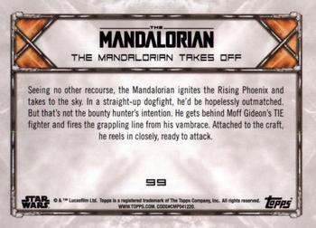 2020 Topps Star Wars: The Mandalorian Season 1 - Purple #99 The Mandalorian Takes off Back
