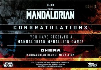 2020 Topps Star Wars: The Mandalorian Season 1 - Commemorative Medallion Relics Gold #M-OH Omera Back