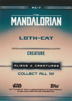 2020 Topps Star Wars: The Mandalorian Season 1 - Aliens & Creatures #AC-7 Loth-Cat Back