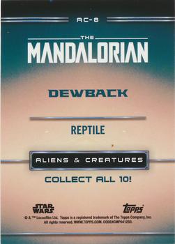 2020 Topps Star Wars: The Mandalorian Season 1 - Aliens & Creatures #AC-8 Dewback Back