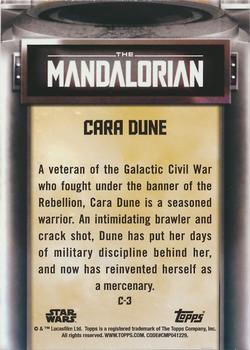 2020 Topps Star Wars: The Mandalorian Season 1 - Characters #C-3 Cara Dune Back