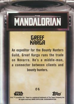2020 Topps Star Wars: The Mandalorian Season 1 - Characters #C-5 Greef Karga Back
